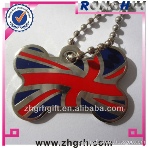 Dog bone shape America flag metal dog tag maker/supplier/manufactory/wholesaler